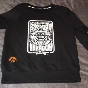 Black north face crew neck sweater